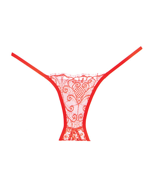 Adore Lace Enchanted Belle Panty Red O/S