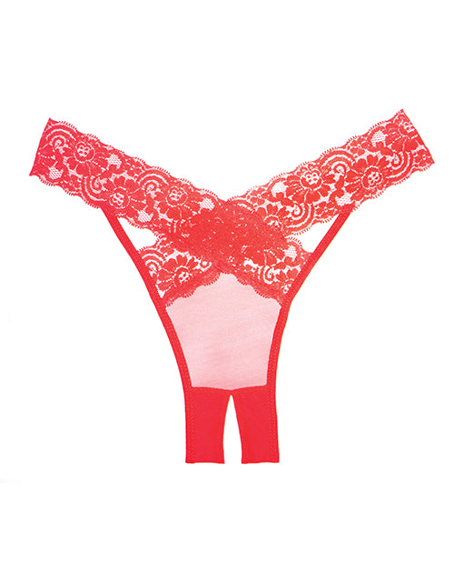 Adore Sheer & Lace Desire Panty Red O/S