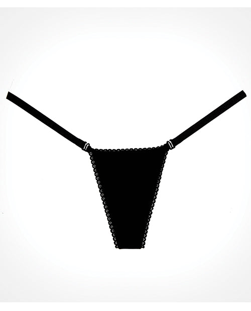 Adore Between the Cheats Velvet  Panty Black O/S