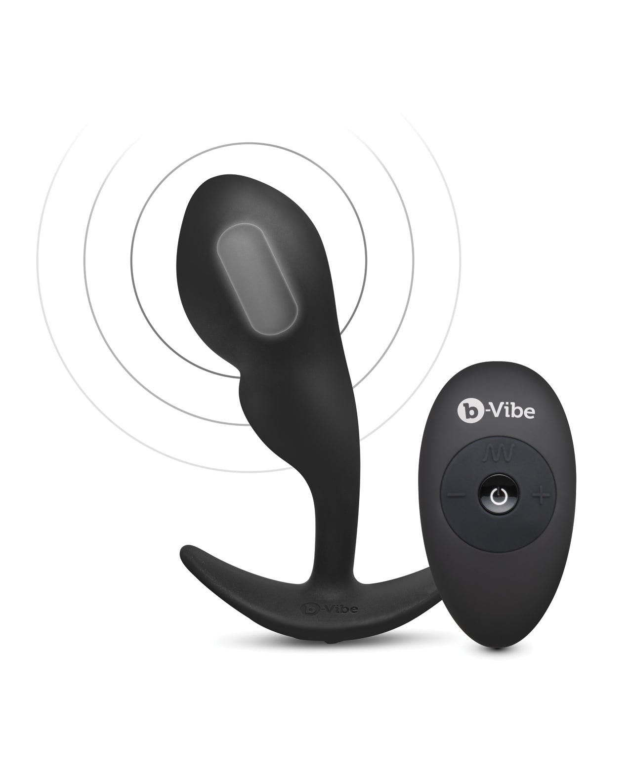 B-Vibe Remote Control P-Spot Snug Plug - Black