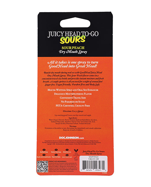 GoodHead Juicy Head Dry Mouth Spray To-Go - .30 oz Sour Peach