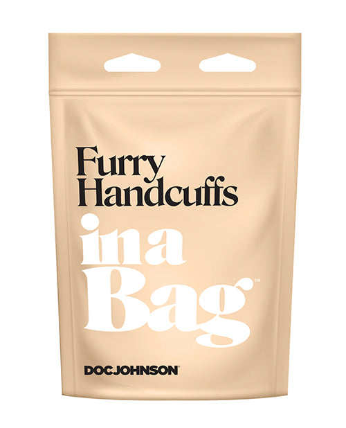 In A Bag Furry Handcuffs - Black