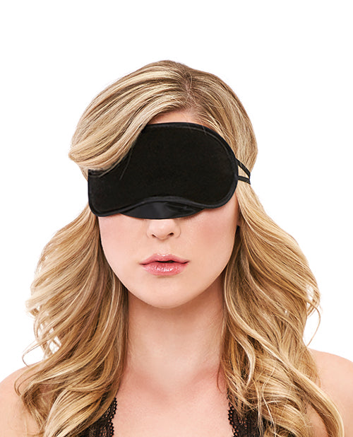 Lux Fetish Peek a Boo  Love Mask - Black