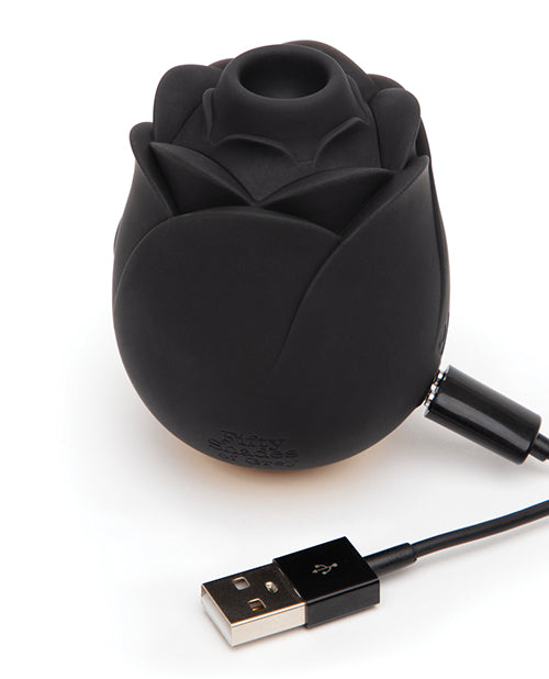 Fifty Shades of Grey Hearts & Flowers Rose Vibrator - Black