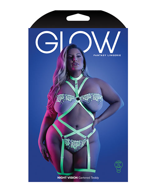 Glow Night Vision Glow In the Dark Gartered Teddy QN