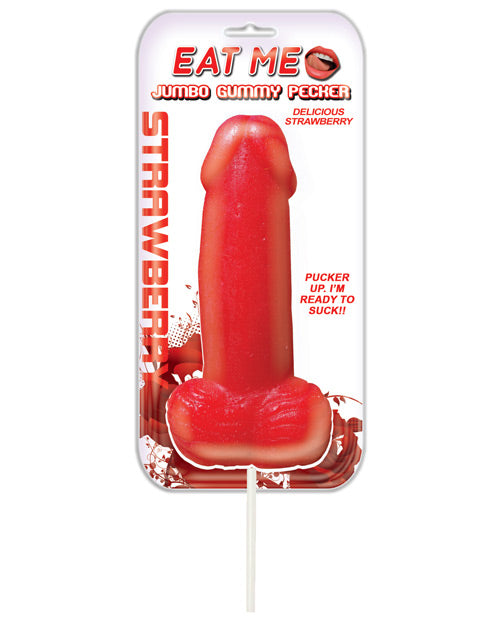 Jumbo Gummy Cock Pop - Strawberry