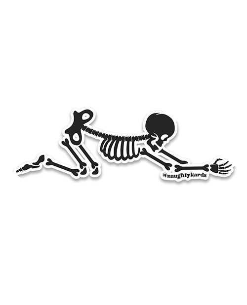 Halloween Bending Over Birthday Greeting Card w/Sticker