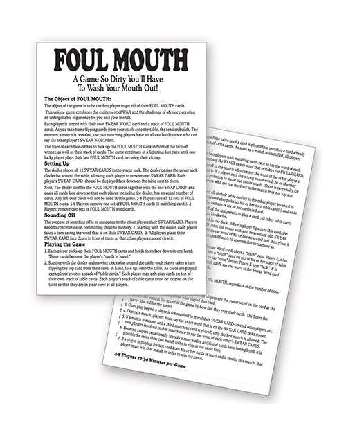 Foul Mouth Card Game