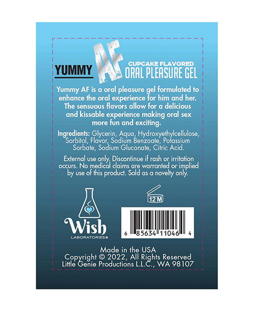 Yummy AF Oral Pleasure Gel - 2.2 oz Cupcake