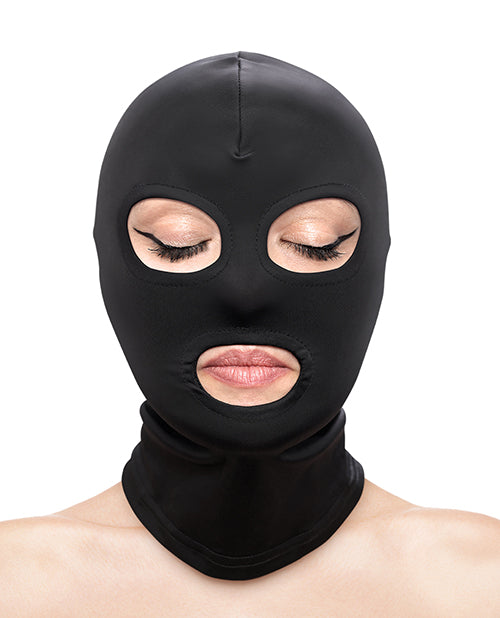 Fetish & Fashion Eyes & Mouth Hood - Black