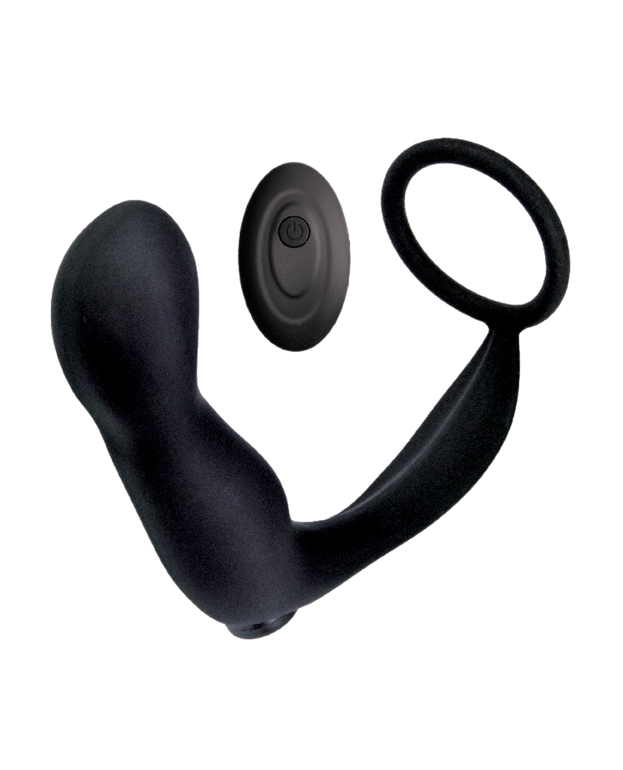 Ass-station Contoured Anal Plug w/Remote - Black