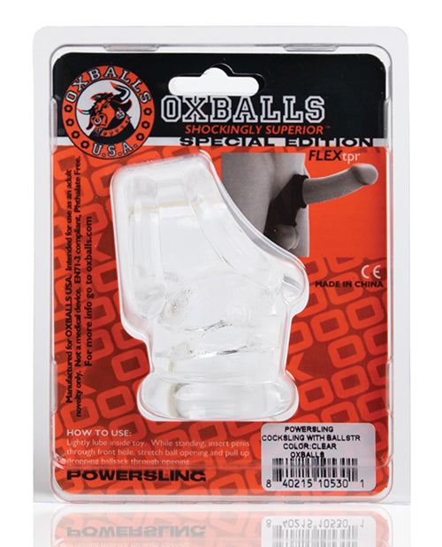 Oxballs Powerballs Cocksling & Ball Stretcher - Clear