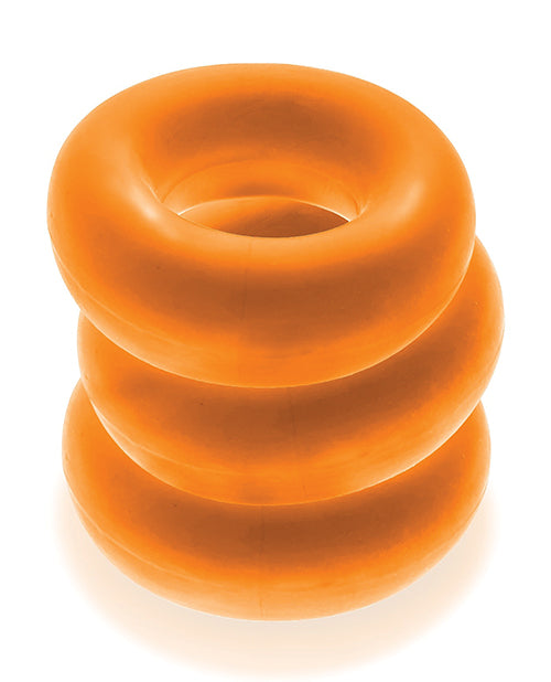 Oxballs Fat Willy 3 Pack Jumbo Cock Rings - Orange