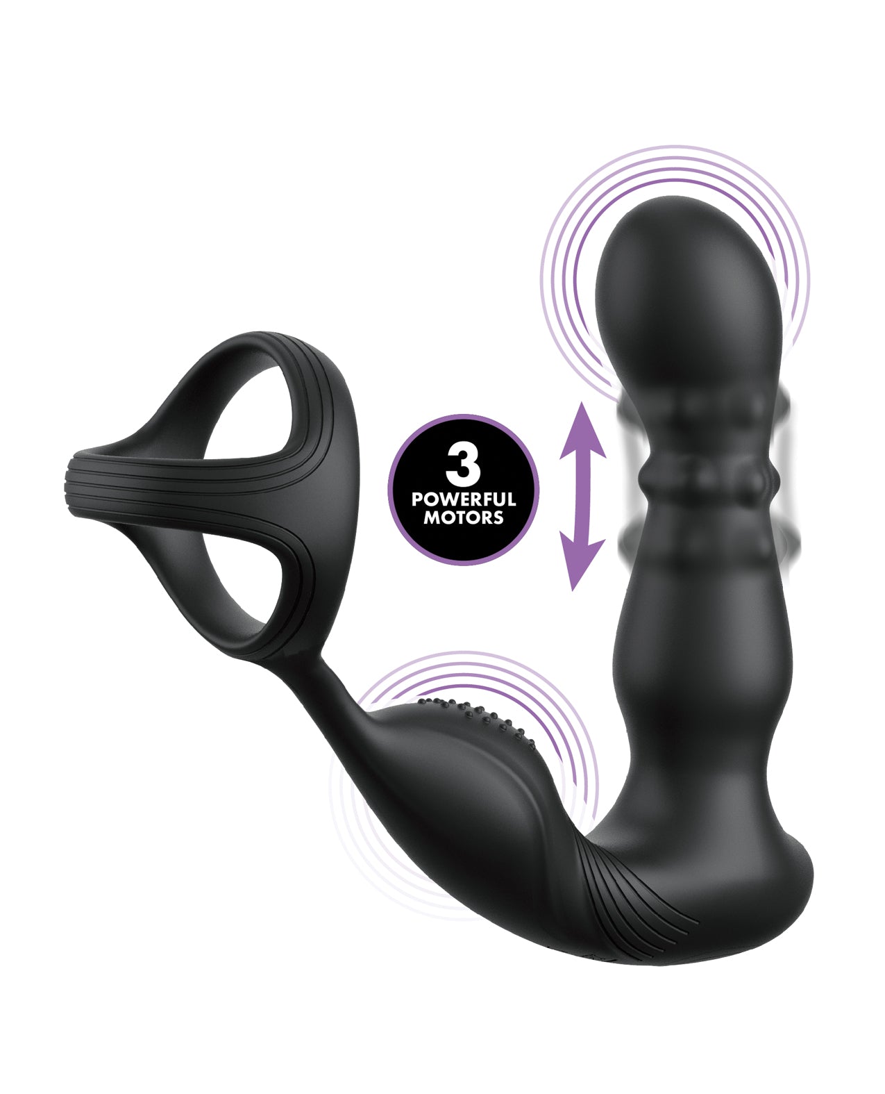 Anal Fantasy Elite Ass-Gasm Slide & Glide P-Spot Stimulator - Black