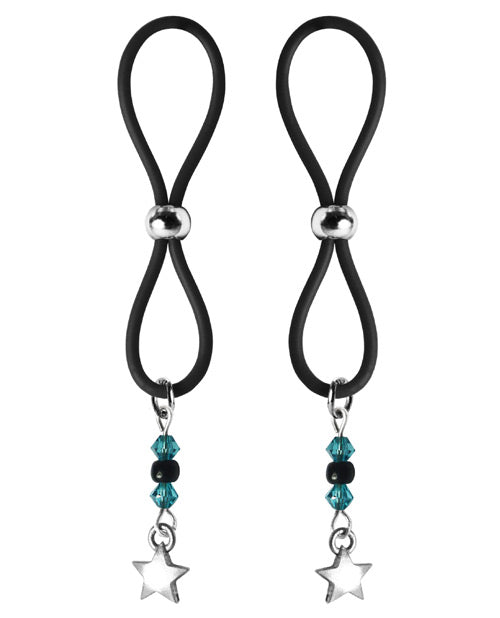 Bijoux de Nip Nipple Halos Star Charm - Turquoise/Black