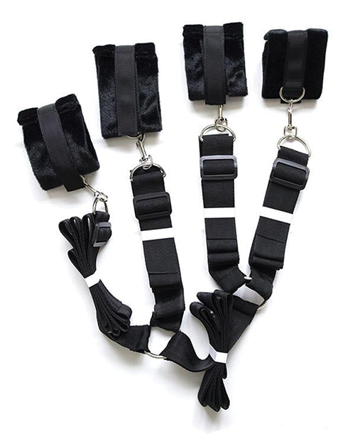 Plesur Fuzzy Bedroom Bondage Kit - Black