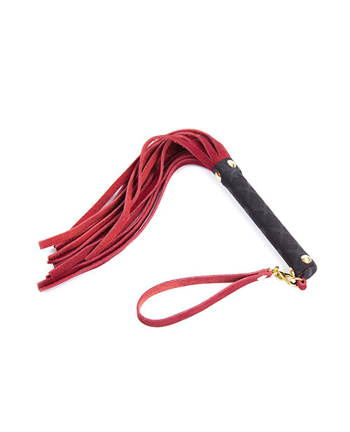 Plesur Mini Leather Flogger - Red