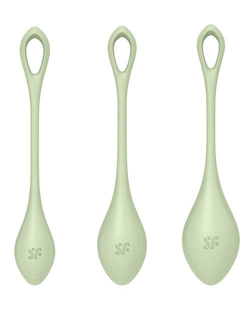 Satisfyer Yoni Power 2 Balls Training Set - Light Green