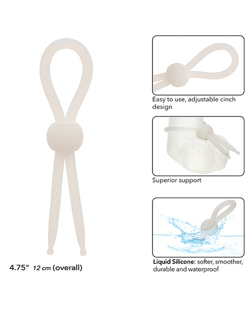 Alpha Liquid Silicone Lasso Cock Ring - Natural