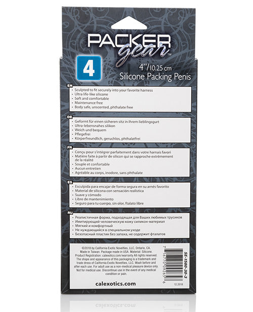 Packer Gear 4" Silicone Packing Penis - Brown