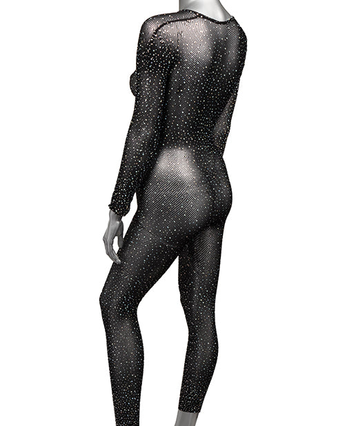 Radiance Crotchless Full Body Suit Black QN