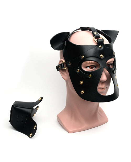 NO ETA 665 Bondage Pup Hood - O/S Black