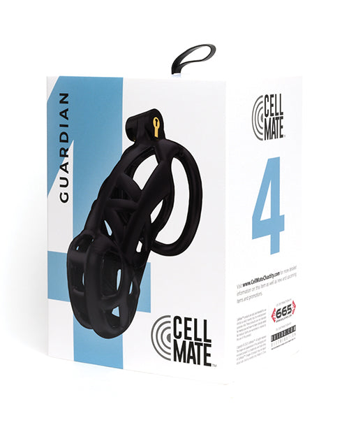 NO ETA Sport Fucker Cellmate Guardian Chastity Cage - Size 4 Black