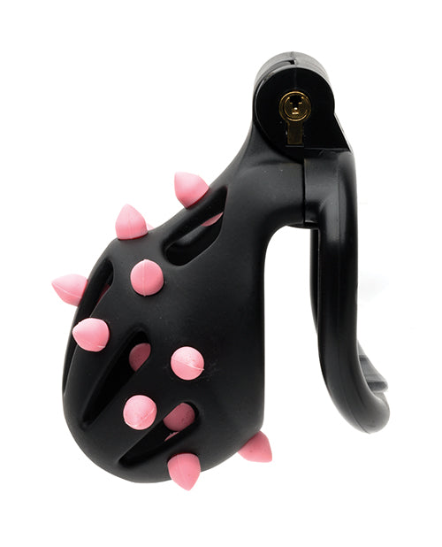 Sport Fucker Cellmate FlexiSpike Chastity Cage - Size 1 Black/Pink