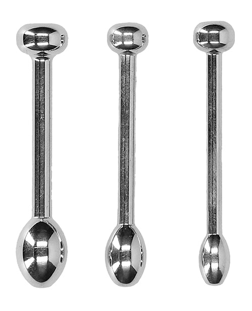 Shots Ouch Urethral Sounding Metal Plug Set - 49/50mm