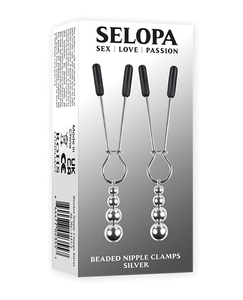 Selopa Beaded Nipple Clamps - Silver