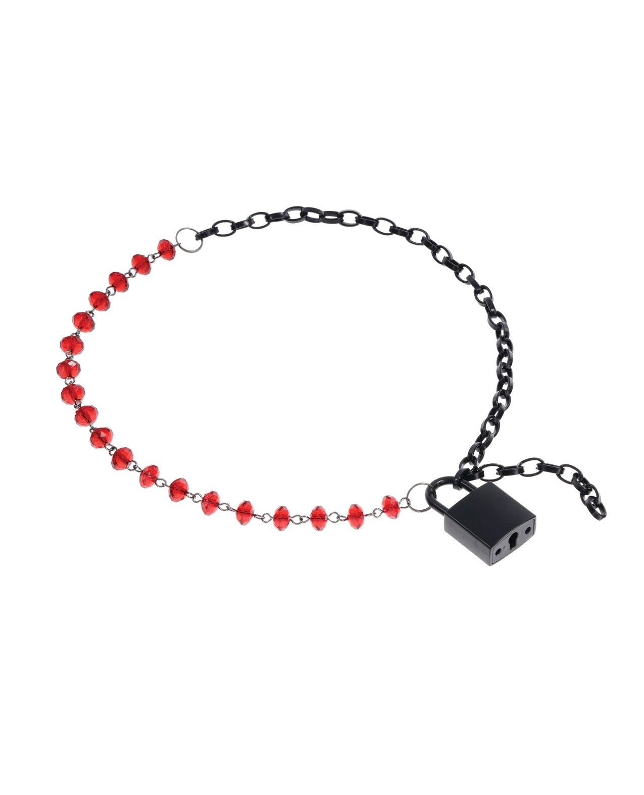 Sex & Mischief Ex's & Oh's Crystal Day Collar - Red/Black