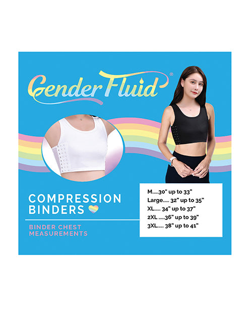 Gender Fluid Chest Compression Binder  - L Black