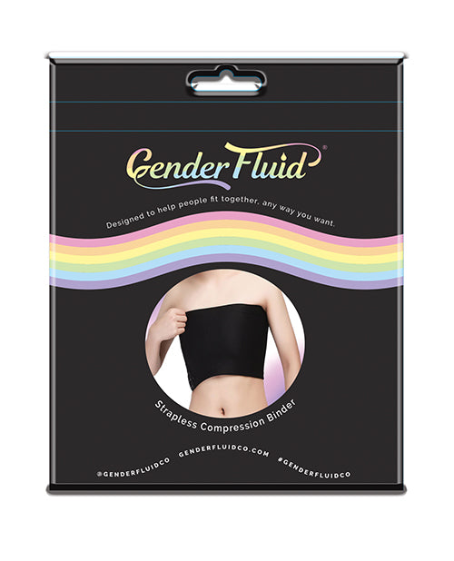 Gender Fluid Strapless Chest Compression Binder - XXL Black