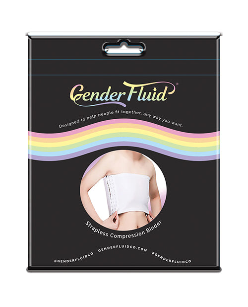 Gender Fluid Strapless Chest Compression Binder - M White