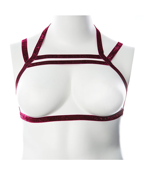 Gender Fluid Sugar Coated Harness - S-L Raspberry Glitter