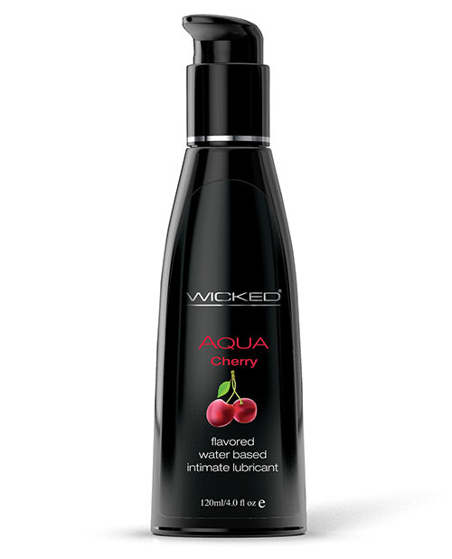 Wicked Sensual Care Aqua Water Based Lubricant - 4 oz Cherry