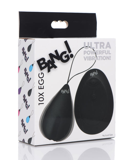 Bang! 10X Silicone Vibrating Egg - Black