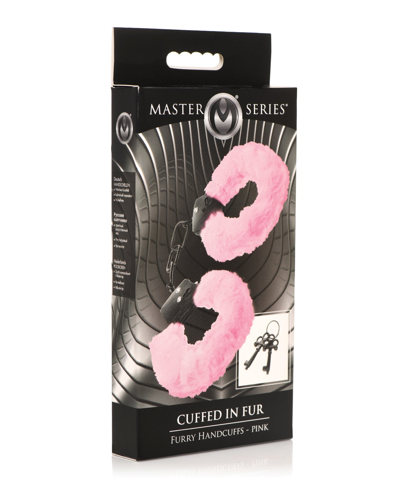 Master Series Cuffed in Furry Handcuffs - Pink