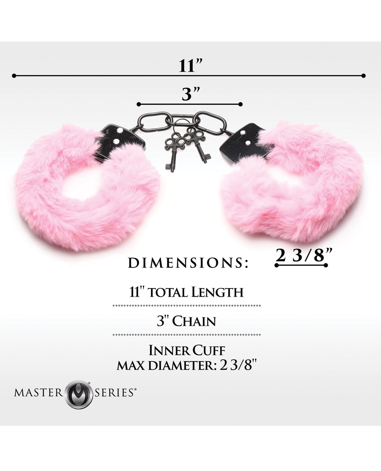 Master Series Cuffed in Furry Handcuffs - Pink