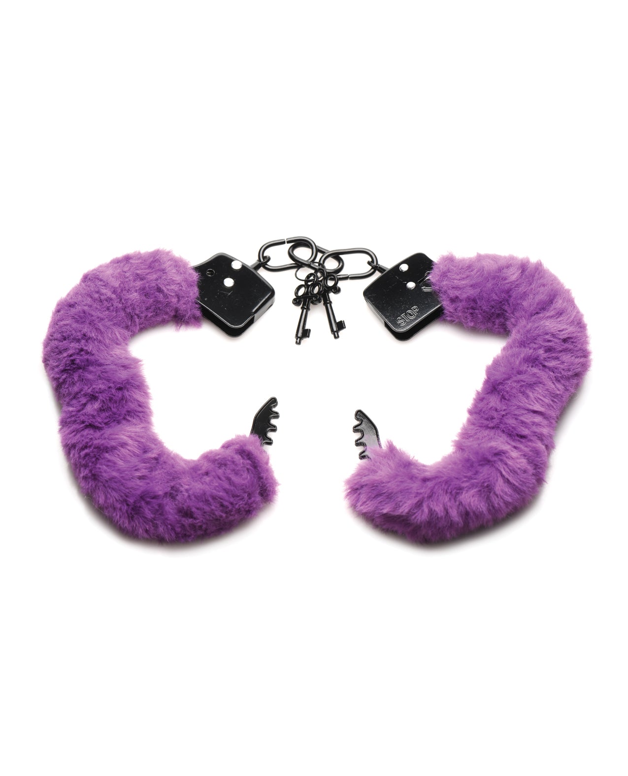 Master Series Cuffed in Furry Handcuffs - Purple