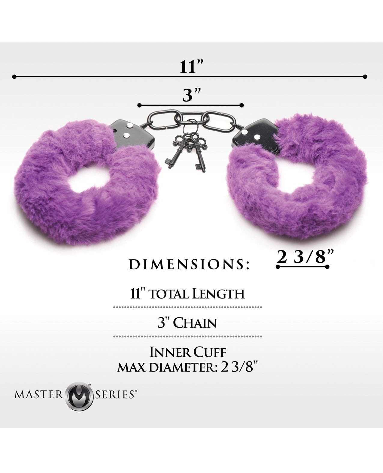 Master Series Cuffed in Furry Handcuffs - Purple