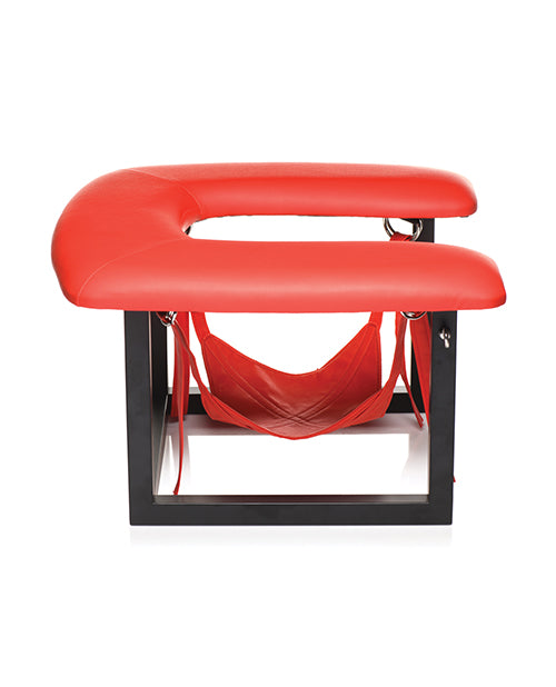 Master Series Face Rider Queening Chair - Black/Red Drop Ship Only Freight 32