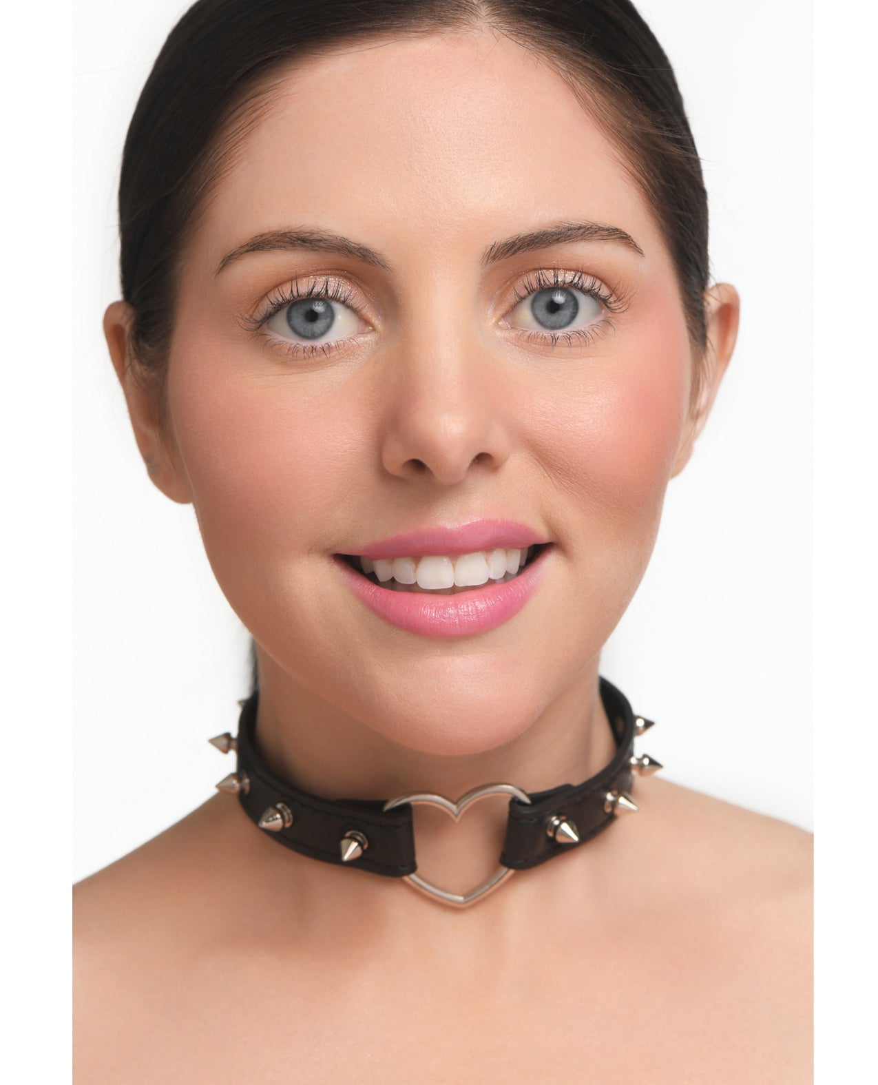 Master Series Spiked Heart Choker - Black