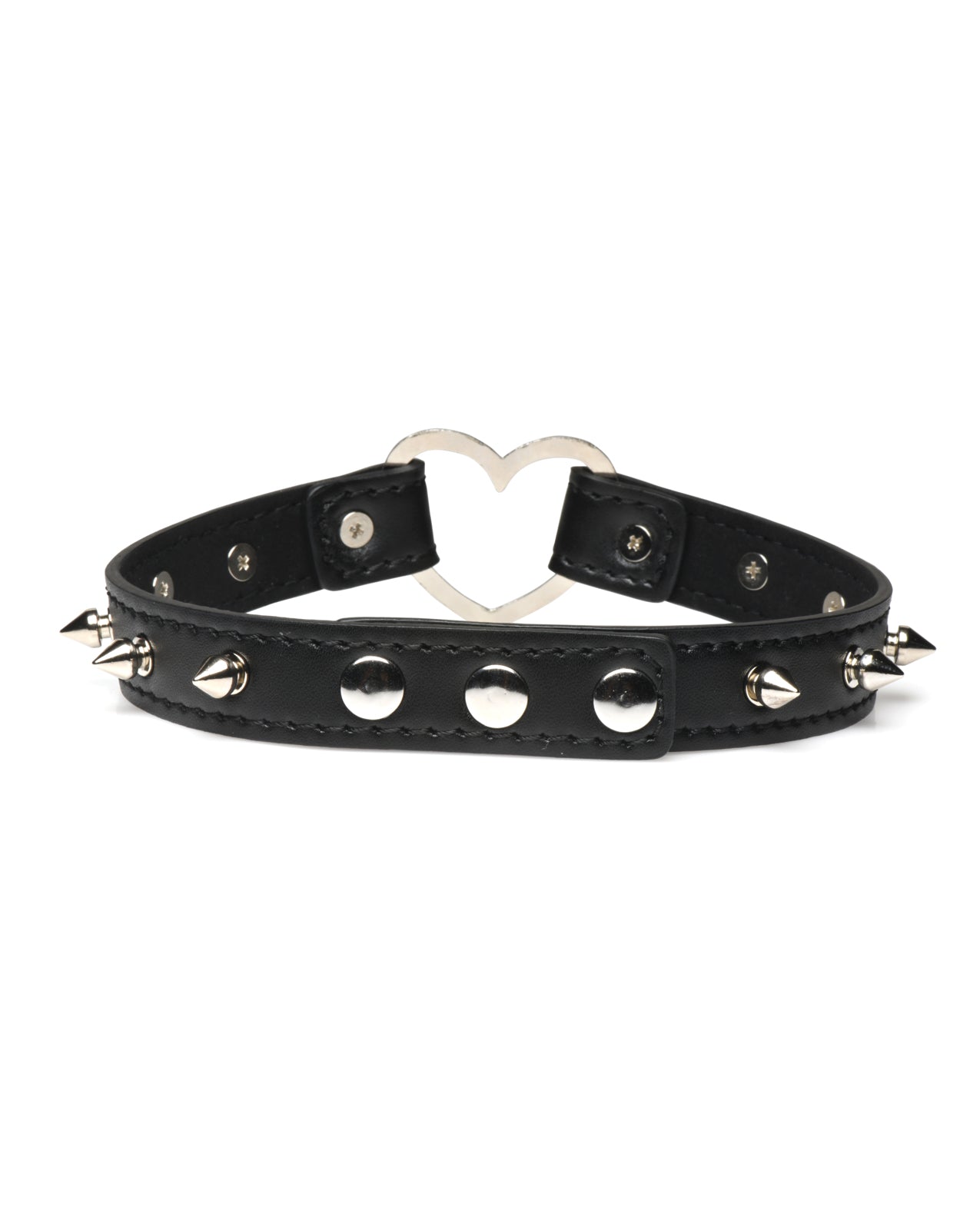 Master Series Spiked Heart Choker - Black