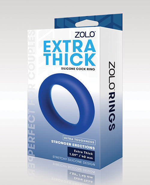 ZOLO Extra Thick Silicone Cock Ring - Blue